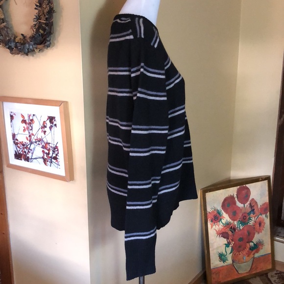 AYC By Joshua Faulk Size XL Wool blend Stripe Clean Graphic $119 NEW - Picture 5 of 15